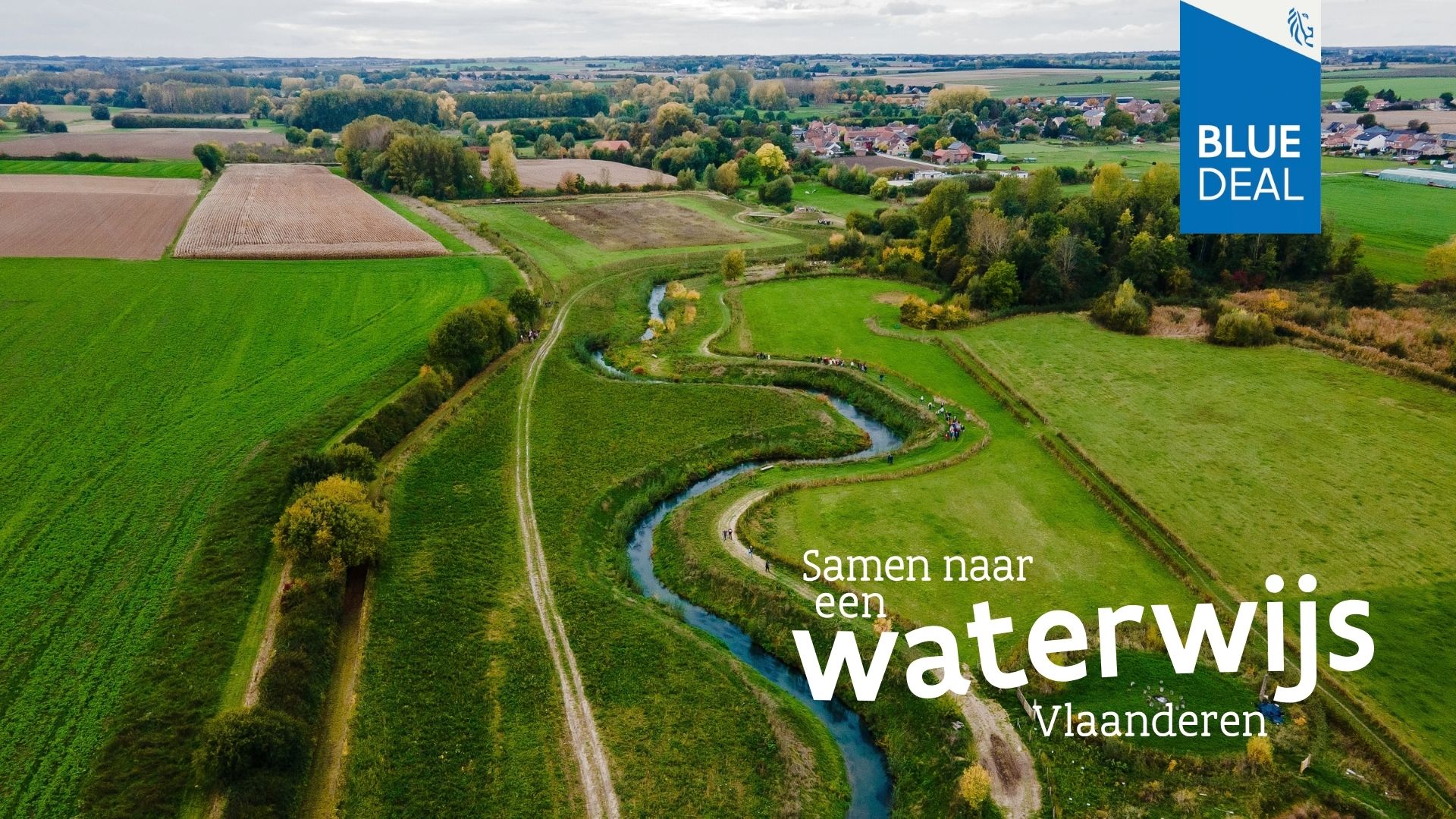 Banner Blue Deal, samen naar een waterwijs Vlaanderen