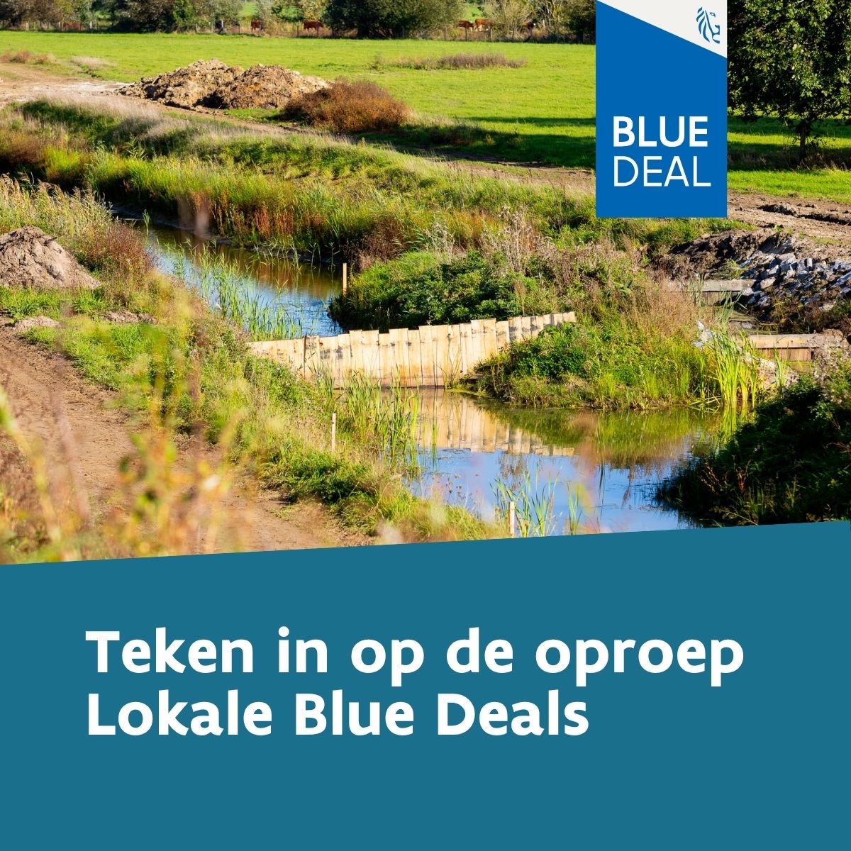 Voorbeeld plaatsing logo Blue Deal